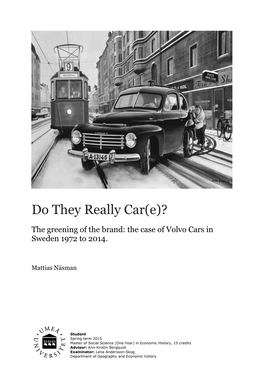 1. Cars, Volvo and the Environment