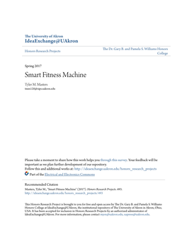 Smart Fitness Machine Tyler M