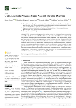 Gut Microbiota Prevents Sugar Alcohol-Induced Diarrhea