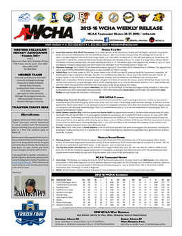 2015-16 Wcha Weekly Release