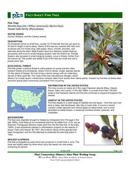 Plant Conservation Alliance®S Alien Plant Working Group