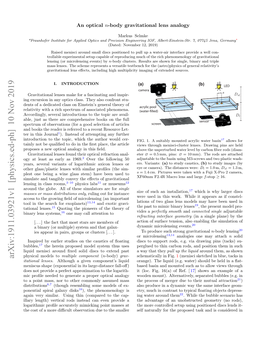 An Optical N-Body Gravitational Lens Analogy