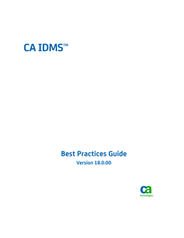 CA IDMS Best Practices Guide
