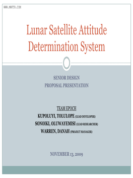 Lunar Satellite Attitude Determination System