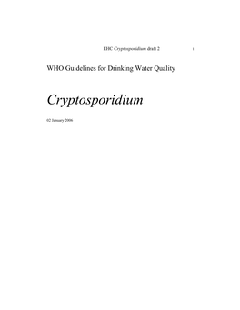 Cryptosporidium Draft 2 1
