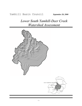 Lower South Yamhill-Deer Creek Watershed Assessment