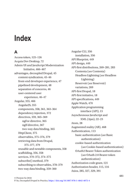 481 Access Token, 125–126 Acquia Dev Desktop, 72 Admin UI And