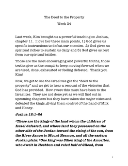 Joshua 12:1–24 1These Are the Kings of the Land Whom the Children of Israel Defeated, and Whose Land They Possessed on the Ot