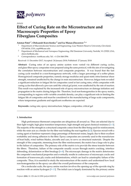 Effect of Curing Rate on the Microstructure and Macroscopic Properties of Epoxy Fiberglass Composites