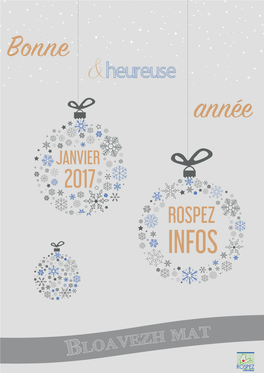 Rospez Infos Journal D’Informations Municipales Janvier 2017