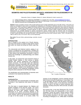 Seismites and Paleotsunamis Deposits, Assessing for Paleoseismicity in Peru