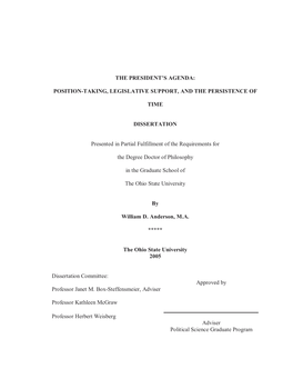 The President's Agenda: Domestic Policy Choice from Kennedy to Reagan