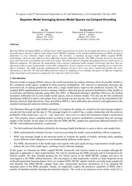 Bayesian Model Averaging Across Model Spaces Via Compact Encoding