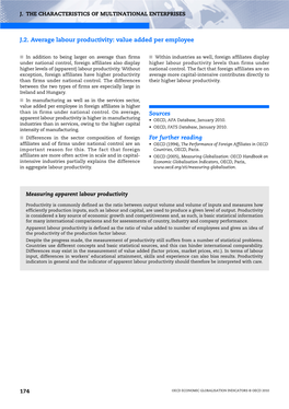 J.2. Average Labour Productivity: Value Added Per Employee Sources For