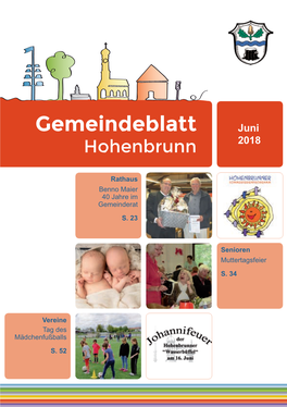 Gemeindeblatt Juni Hohenbrunn 2018