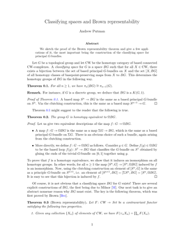 Classifying Spaces and Brown Representability