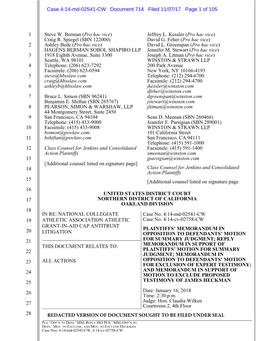 Case 4:14-Md-02541-CW Document 714 Filed 11/07/17 Page 1 of 105