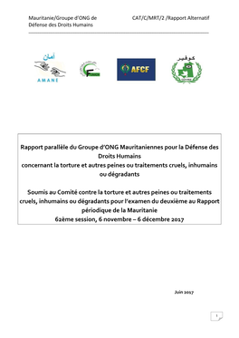 Rapport Parallèle Du Groupe D'ong Mauritaniennes Pour La Défense