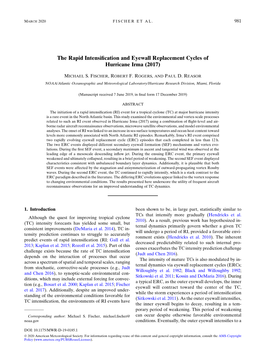 The Rapid Intensification and Eyewall Replacement Cycles of Hurricane