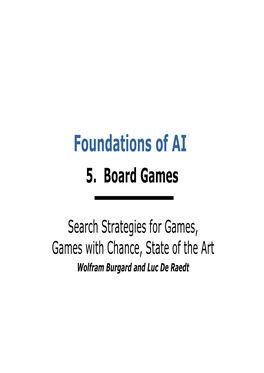 Foundations of AI 5