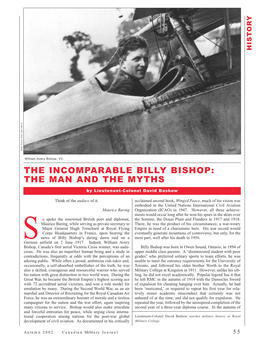 The Incomparable Billy Bishop: the Man and the Myths