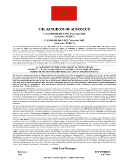 Kingdom of Morocco Final Prospectus.Docx