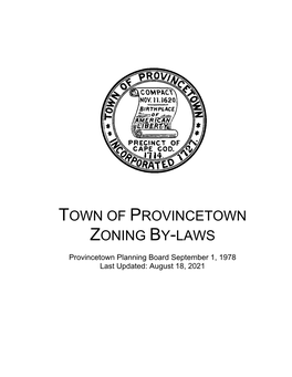 Town of Provincetown Zoning By-Laws