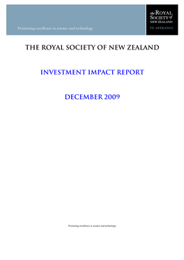 2009 Investment Impact Report