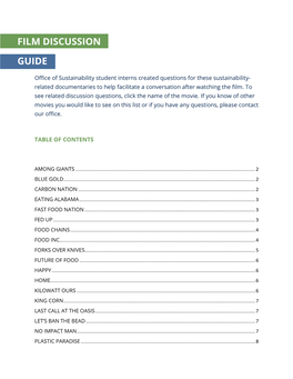 Film Discussion Guide