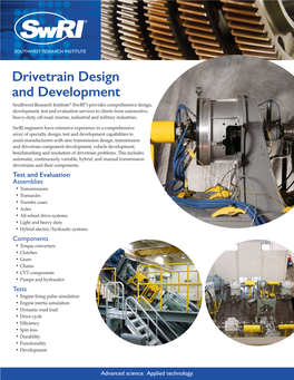 Drivetrain Design and Development