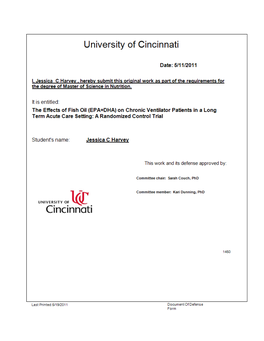 The Effects of Fish Oil (EPA+ DHA) on Chronic Ventilator Patients in A