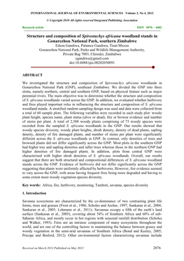 Structure and Composition of Spirostachys