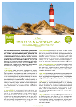 Inselradeln Nordfriesland Die Hallig, Föhr, Amrum Und Sylt