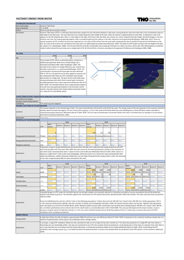 Energy from Water Factsheet