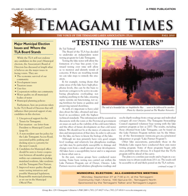 2010 Temagami Times Fall