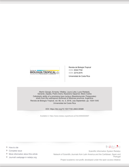 How to Cite Complete Issue More Information About This Article Journal's Webpage in Redalyc.Org Scientific Information System Re