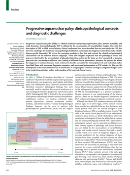 Progressive Supranuclear Palsy: Clinicopathological Concepts and Diagnostic Challenges