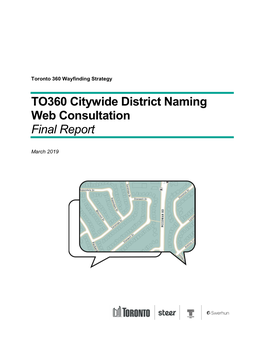 TO360 City-Wide District Naming Web Consultation Report