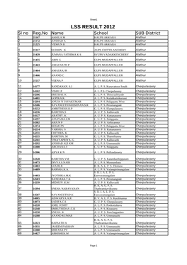 Lss Result 2012