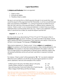 Logical Quantifiers