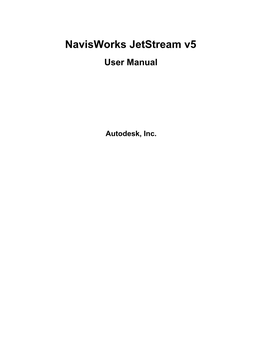 Navisworks Jetstream V5 User Manual