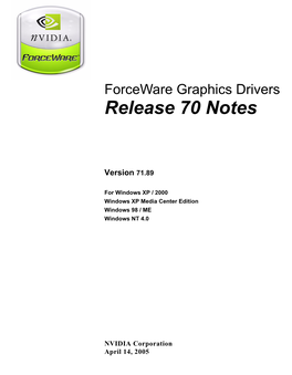 Release 70 Notes