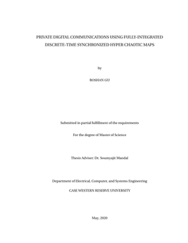 Private Digital Communications Using Fully-Integrated Discrete-Time Synchronized Hyper Chaotic Maps