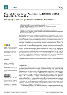 Vulnerability and Impact Analysis of the IEC 61850 GOOSE Protocol in the Smart Grid