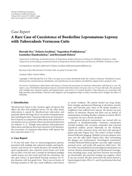 A Rare Case of Coexistence of Borderline Lepromatous Leprosy with Tuberculosis Verrucosa Cutis