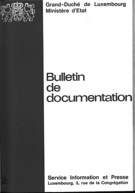 Bulletin De Documentation