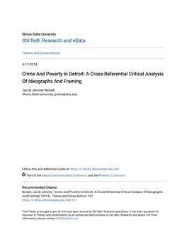 Crime and Poverty in Detroit: a Cross-Referential Critical Analysis of Ideographs and Framing