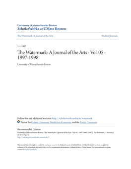 The Watermark: a Journal of the Arts