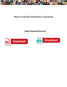 Marvel Unlimited Satisfaction Guarantee