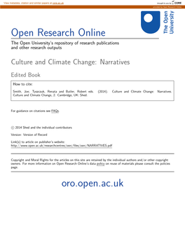 Culture and Climate Change: Narratives